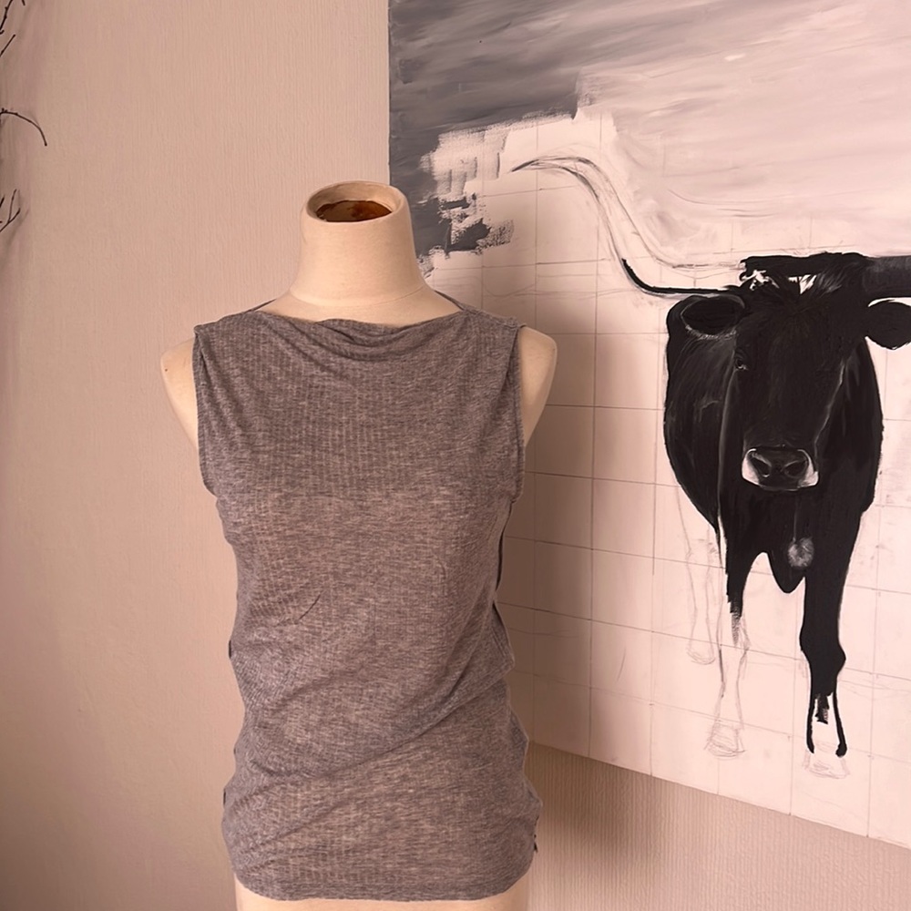 Grey Rag & Bone High Neck sleveless Top
